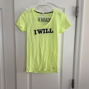 Under Armour Bright Yellow 'I Will' Tee